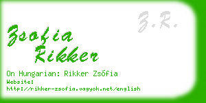 zsofia rikker business card