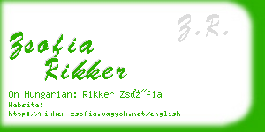 zsofia rikker business card